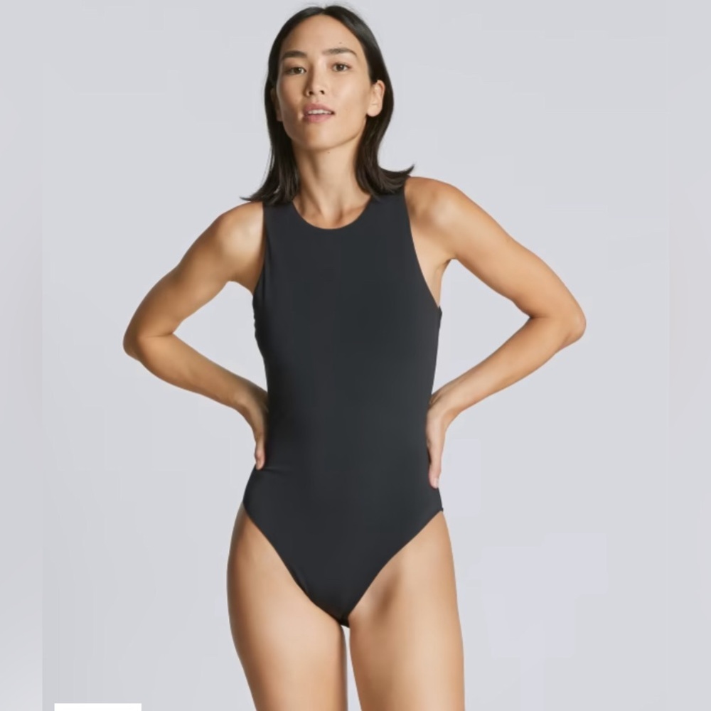 Everlane The cutaway Tank Bodysuit size XXS NEW Black